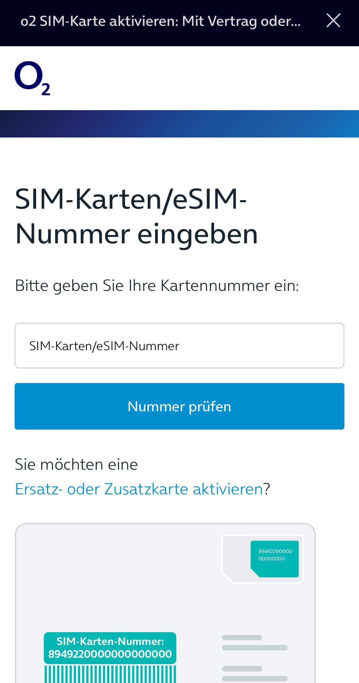 Frage zur Identifizierung bei o2: Prepaid-Karte aktivieren? (Vertrag ...