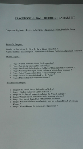 Fragen Uber Den Betrieb Schule Umfrage Zeit