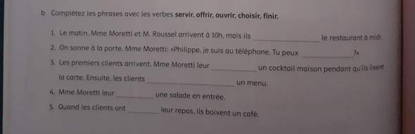 Französisch hab ich die lücke richtig geschrieben?