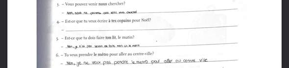 Französisch Aufgabe hilfe?