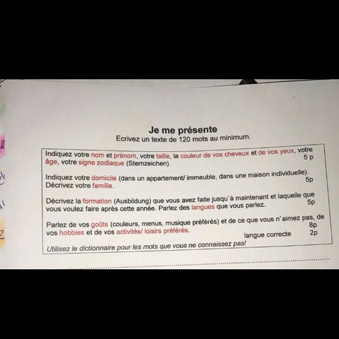 das sind die fragen - (franzoesisch)