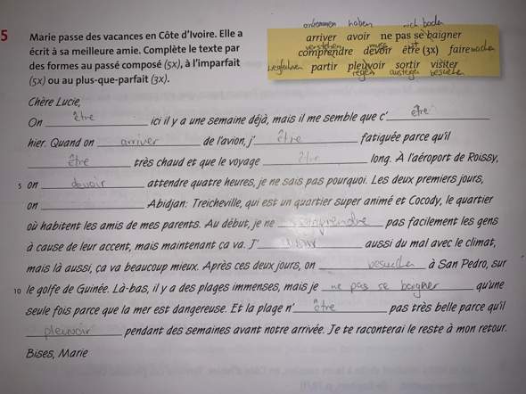 Franzosisch Luckentext