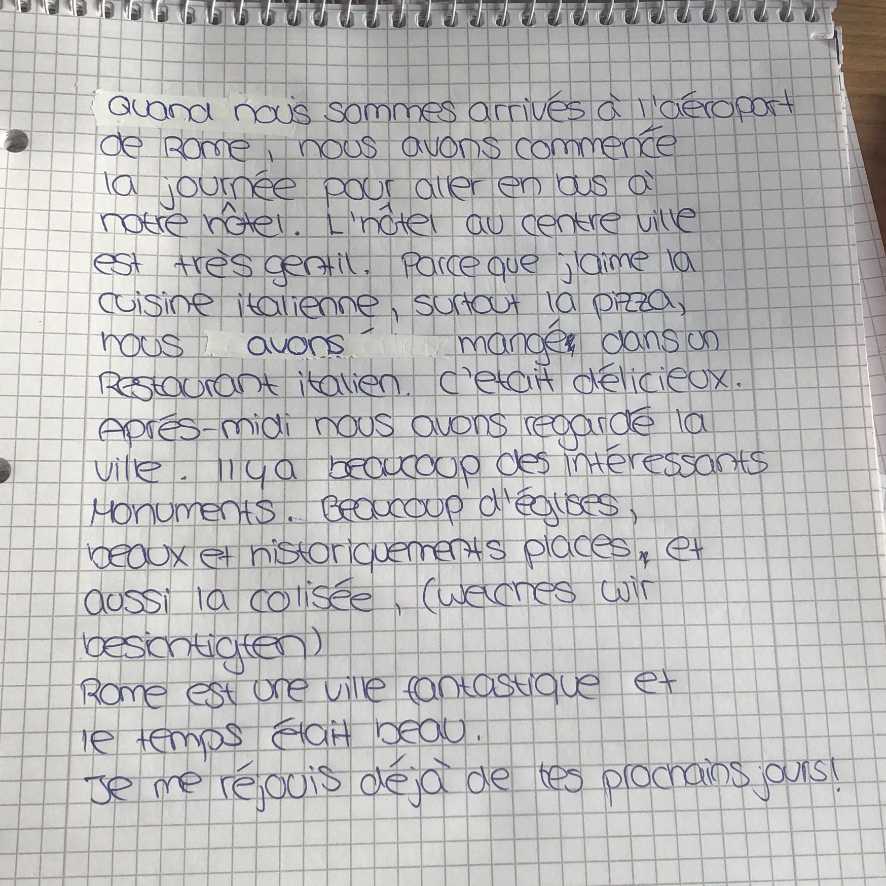 Französisch Text verbessern da ich nicht gut Französisch kann? (Schule