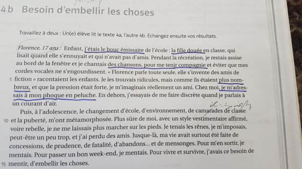 Franzosischer Texte Schule Sprache Ubersetzung