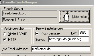 Freedb für Audiograbber, welche Adresse? (Audio, rippen)