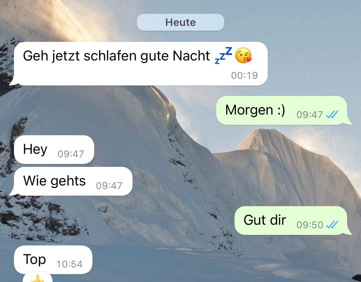 Freund ist aus dem Nichts manchmal einfach kühl?Übers schreiben