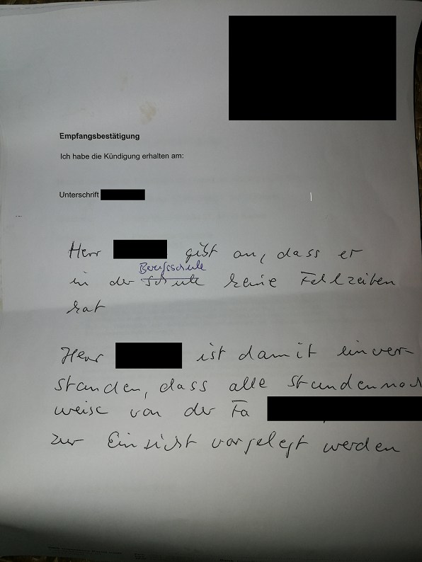 Fristlose Kundigung Der Ausbildung Obwohl Eindeutiger Beweis Gegen Kundigungsgrund Was Tun Recht Ausbildung Und Studium Gesetz