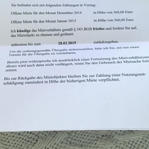 Fristlose Kundigung Durch Ruckstand Wirksam Wohnung Mietrecht Mietrueckstand