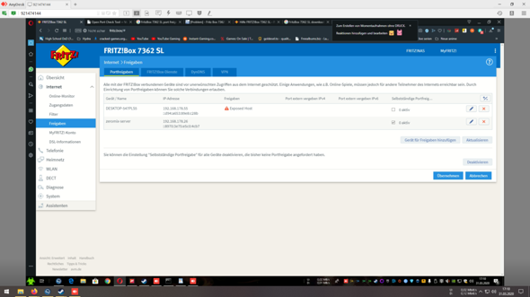 Fritz Box 7362 Sl Ports Freigeben Computer Technik Internet