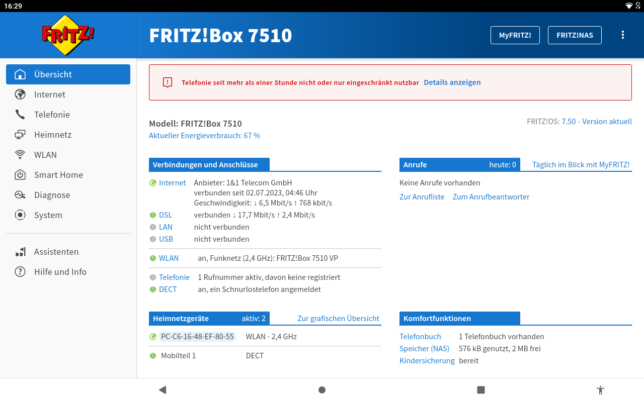 Fritzbox 7510 , Nummer aktiv, keine Registriert? (FRITZ!Box)