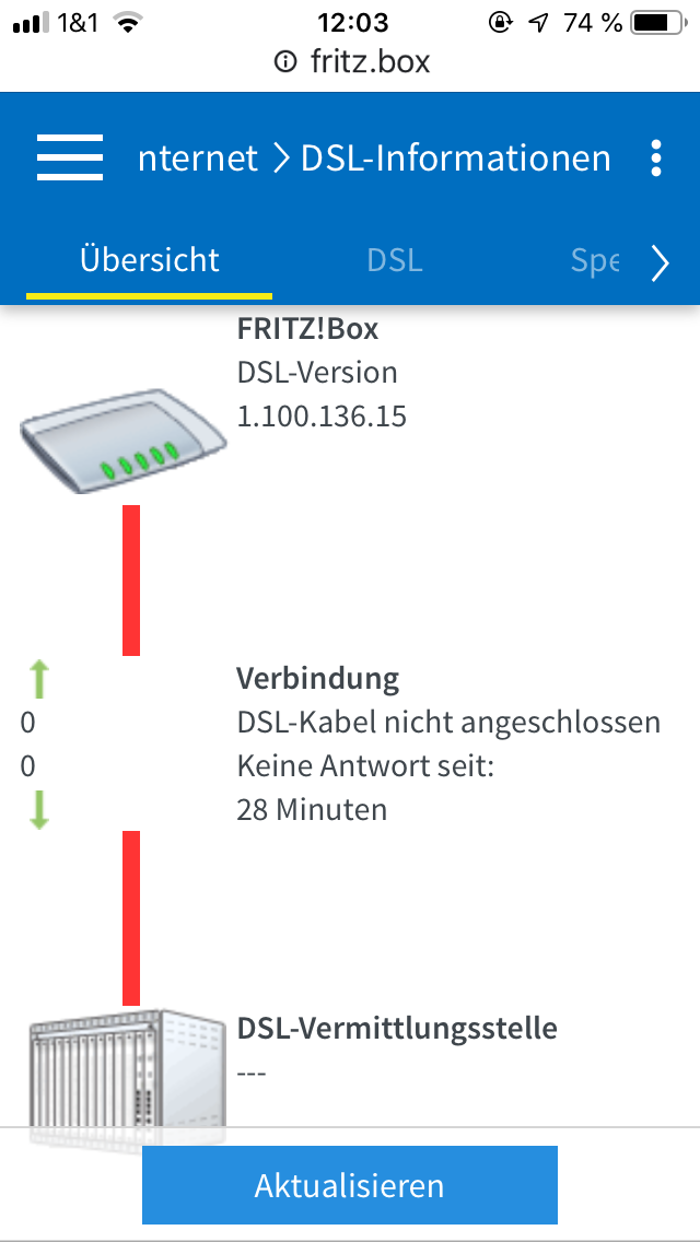 Fritzbox DSL Fehler warum? Fehlermeldung, FRITZ!Box)
