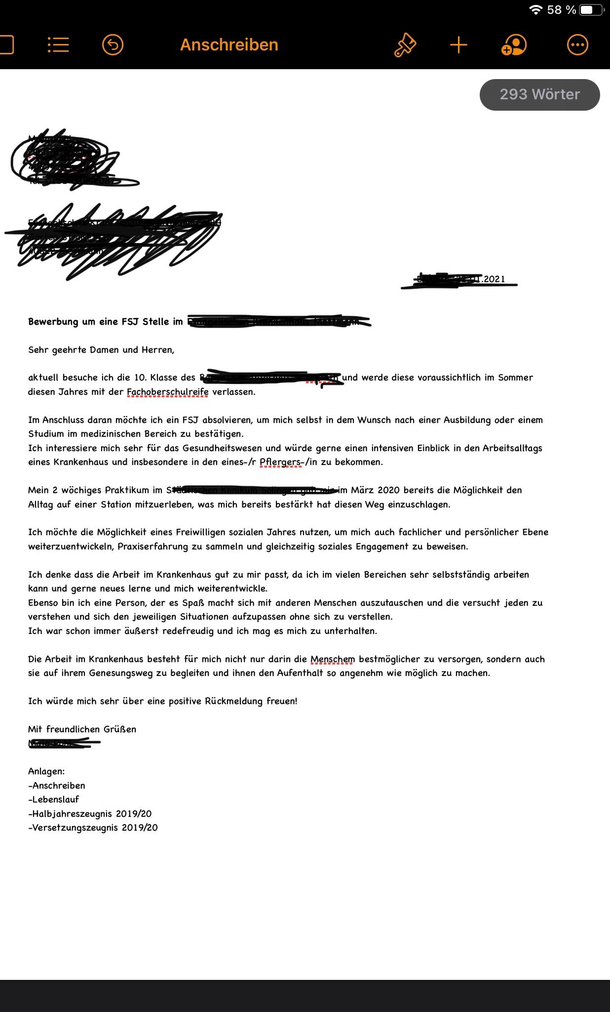 Fsj Krankenhaus Bewerbungsanschreiben Gut Oder Schlecht Schule Deutsch Arbeit Bewerbung Anschreiben Fsj