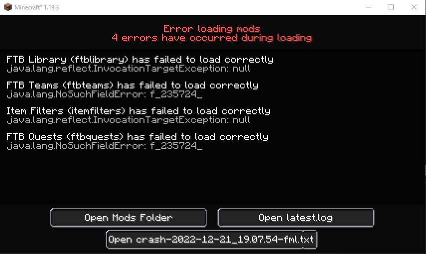 FTB Quest Minecraft Mod funktioniert nicht? (PC, Server, Mods)