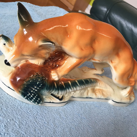 Fuchs Fasan - (Figur, Antiquitäten, Antik)