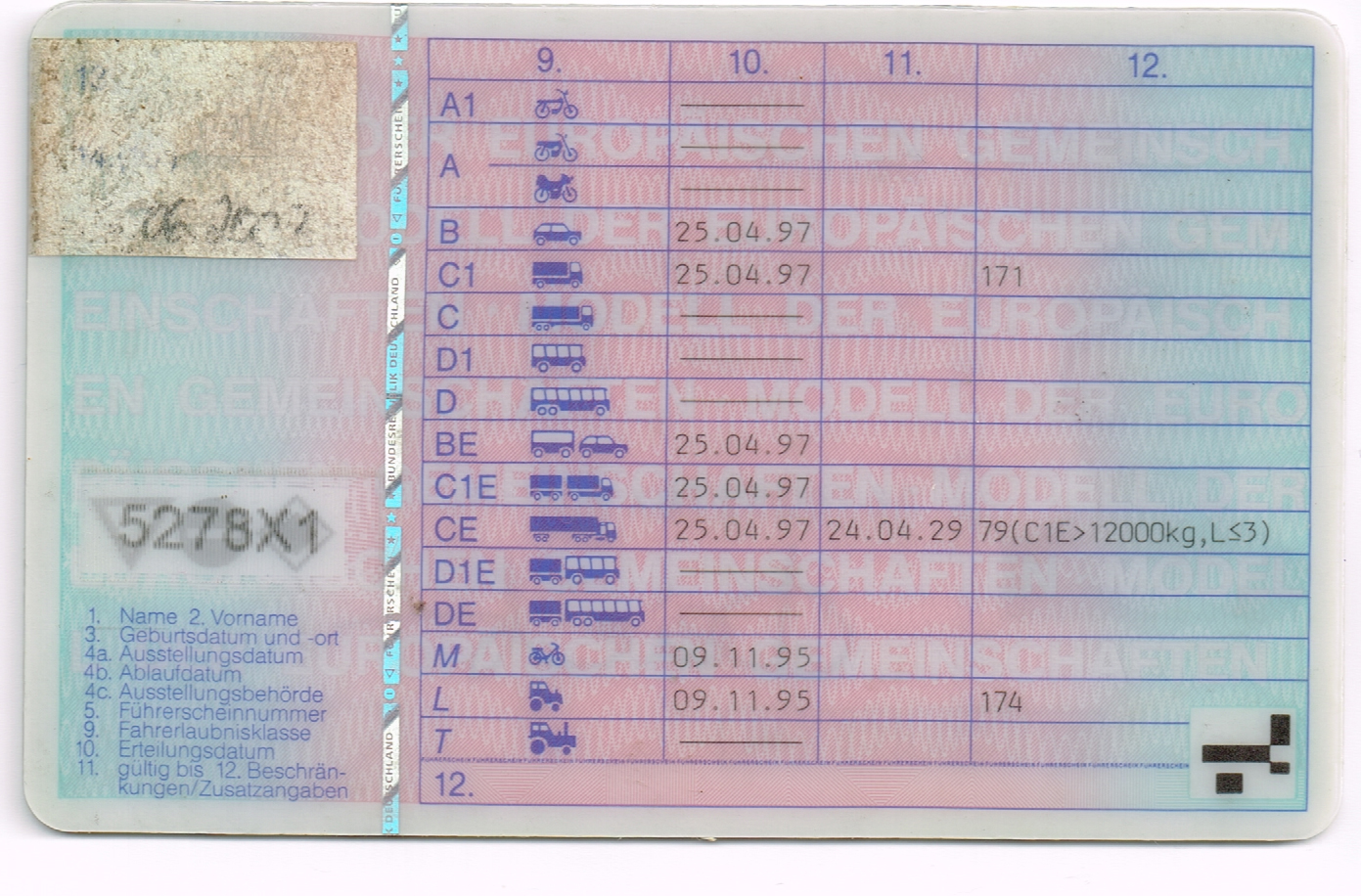 Führerschein - wer kann mir Auskunft zu meinen Klassen (LKW) geben? (Bild) (LKW-Fahrer, LKW ...