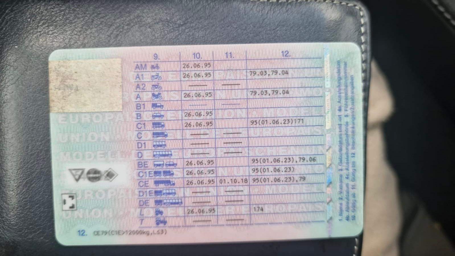 12 Tonnen Fuhrerschein