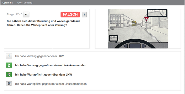 Fuhrerschein Theorie Frage Inkorrekt Schule Auto Bildung