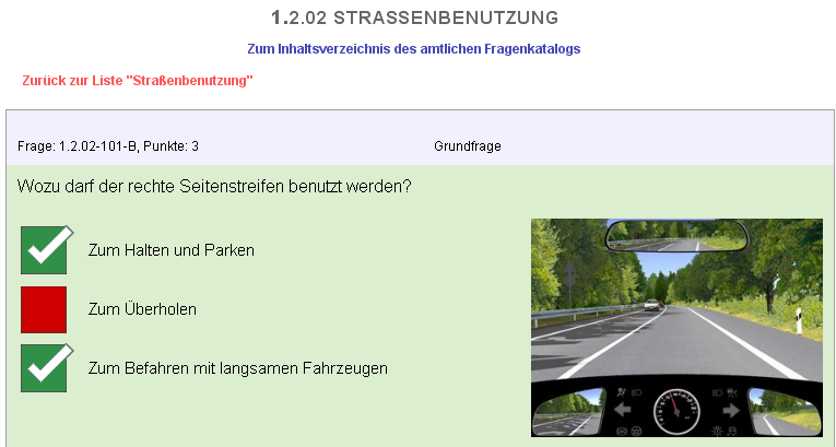 Führerschein theorie frage verunsichert mich was stimmt ,? (Fahrschule)