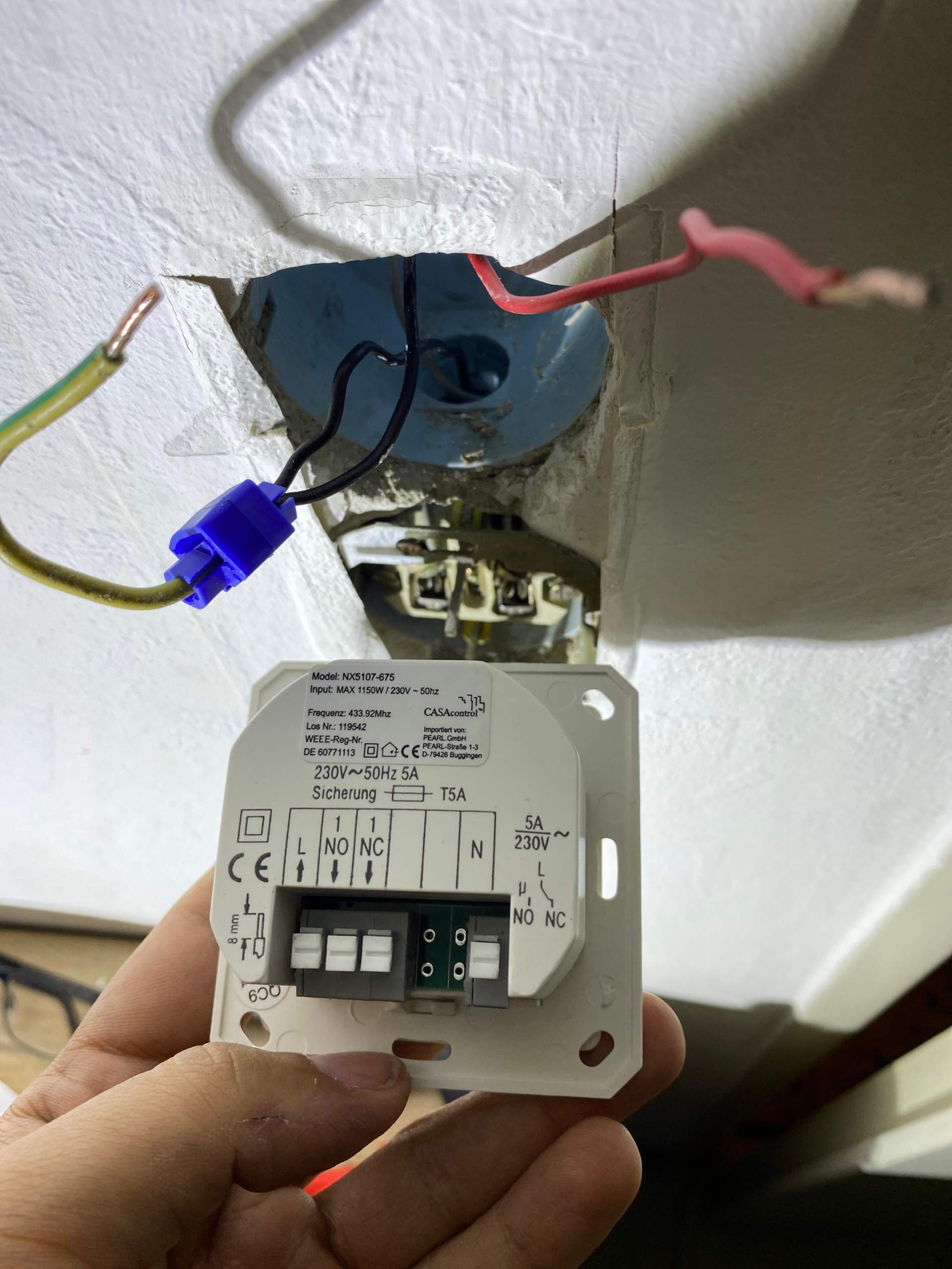 Funk Lichtschalter anschließen welche Kabel wo? (Elektronik, Strom