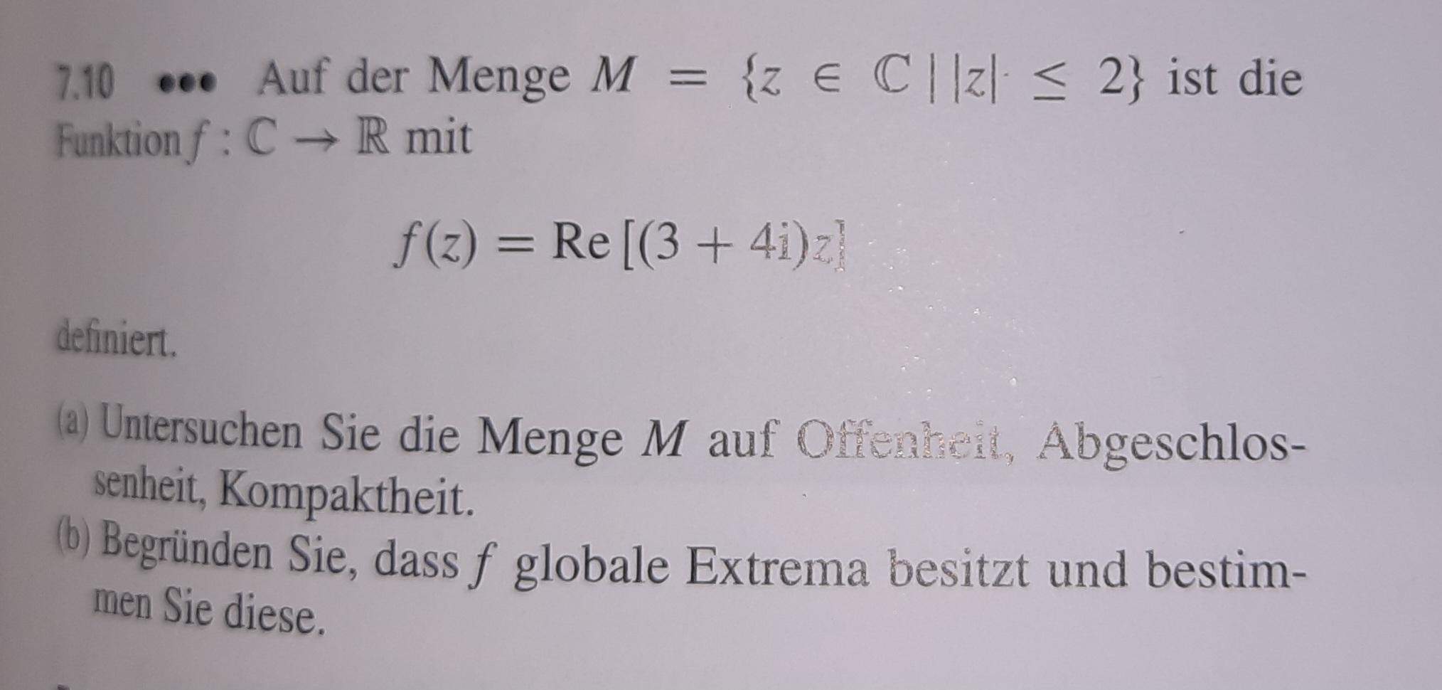 Funktion Mit Komplexen Definitionsbereich: Globales Extrema Bestimmen ...