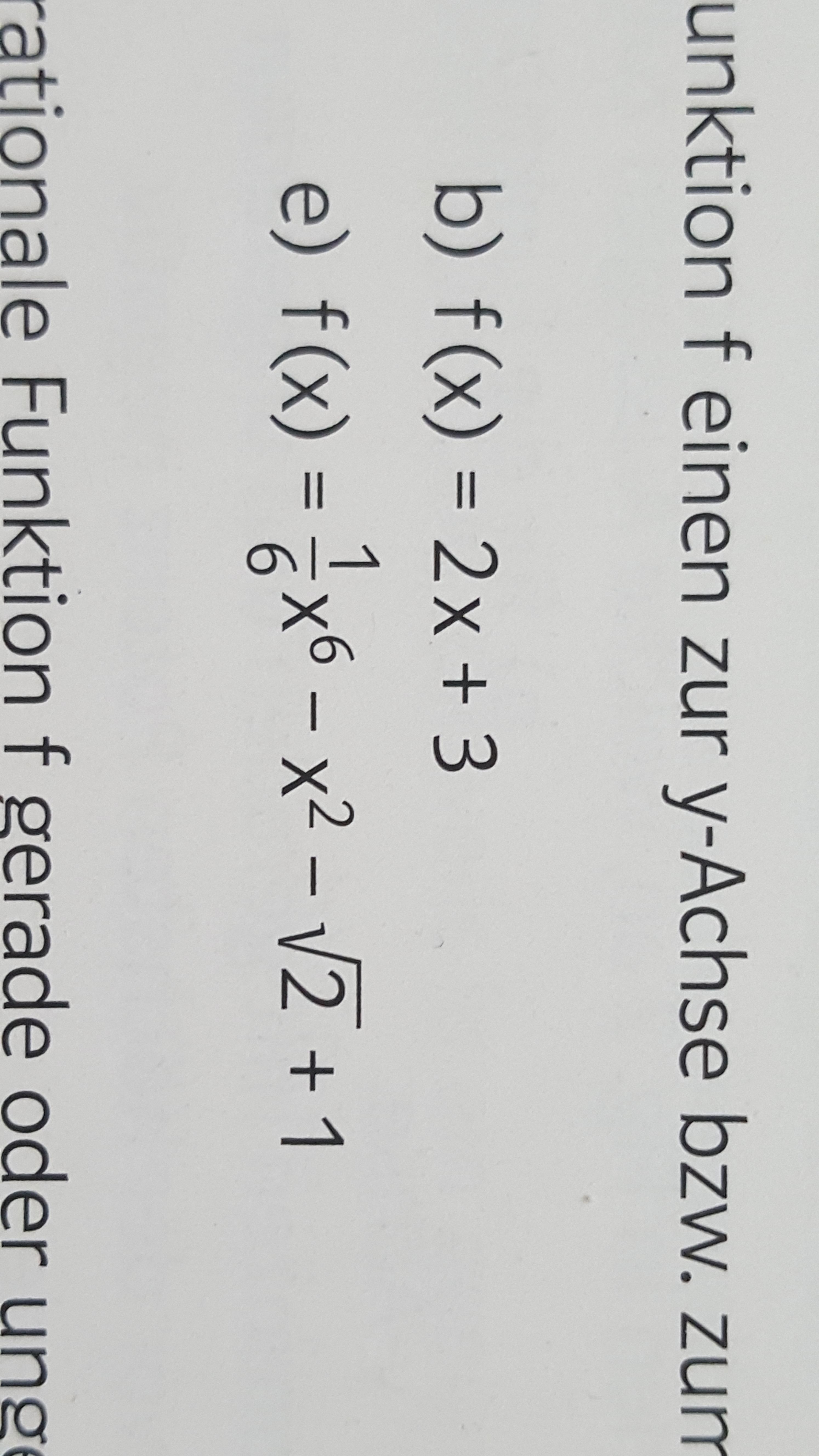 Funktion Symmetrisch Schule Mathe Mathematik