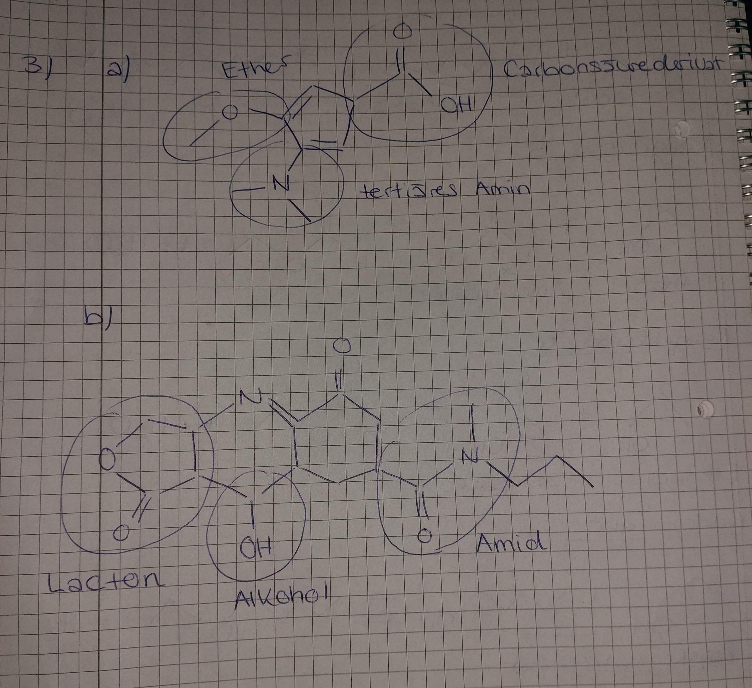 Funktionelle Gruppen finden? (Chemie, Alkohol, Chemieunterricht)
