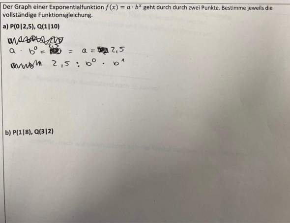 Funktionsgleichung Bestimmen Mit 2 Punkten