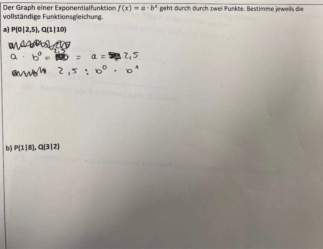 Funktionsgleichung mit zwei Punkten bestimmen? (Funktion, rechnen, Gleichungen) Funktionsgleichung mit zwei Punkten bestimmen? (Funktion, rechnen, Gleichungen)