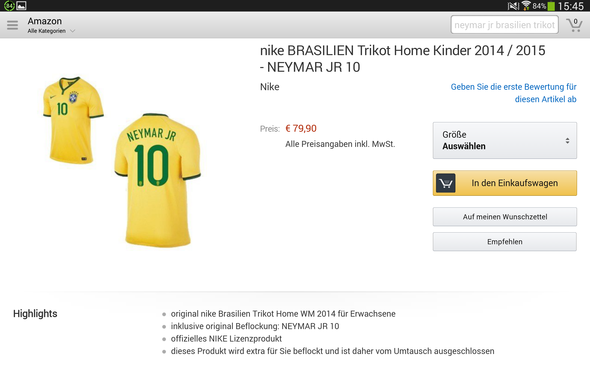 bild 1 - (Fußball, Trikot, Neymar)