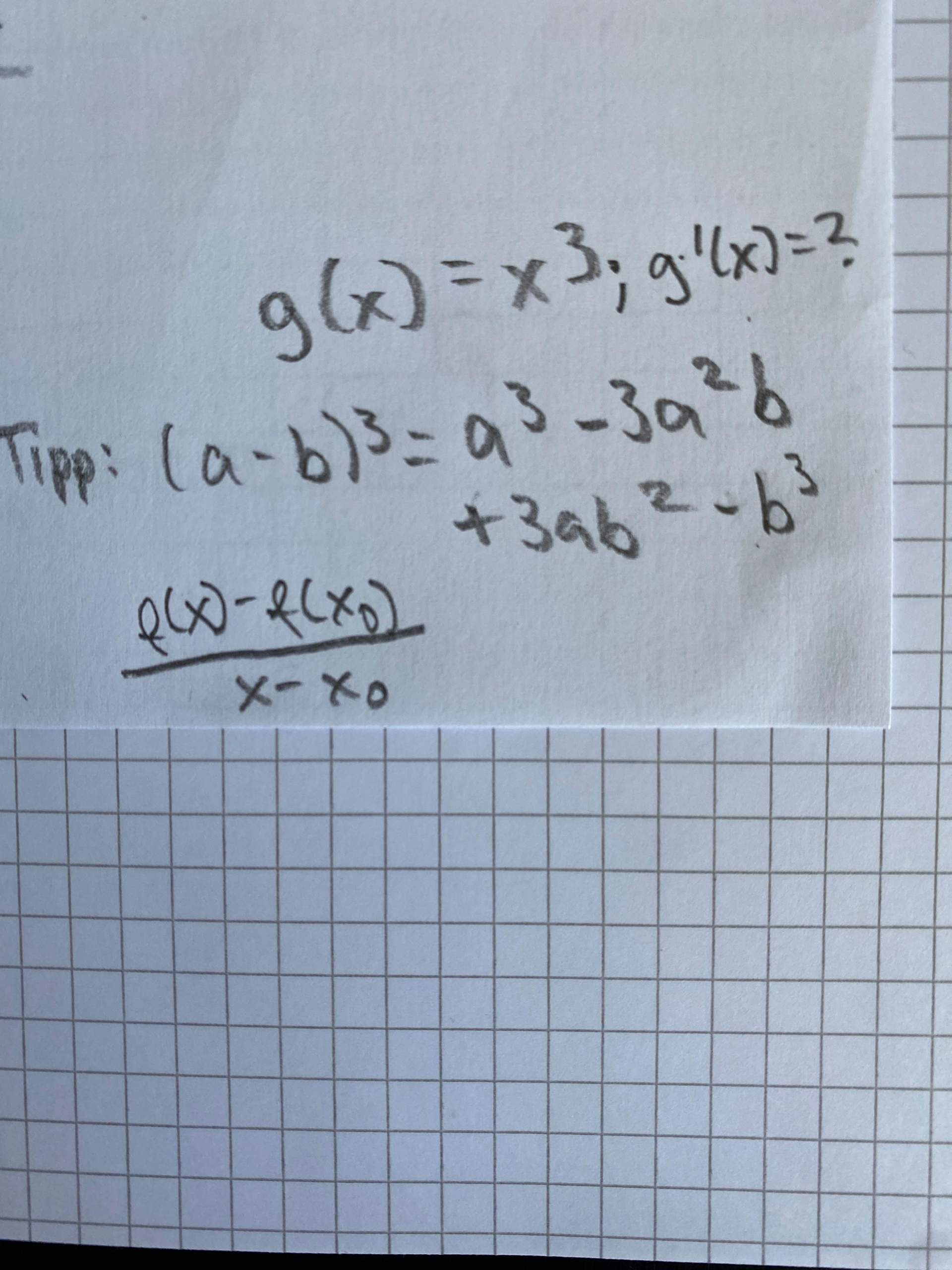 F(x)=x^3 mit x Methode ableiten? (Schule, Mathematik)