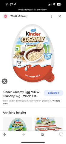 Gab es Kinder Creamy schonmal in Deutschland?