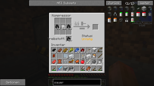 Hier ein Bild von meiner "Notlage" - (Minecraft, Server, Galacitcraft)