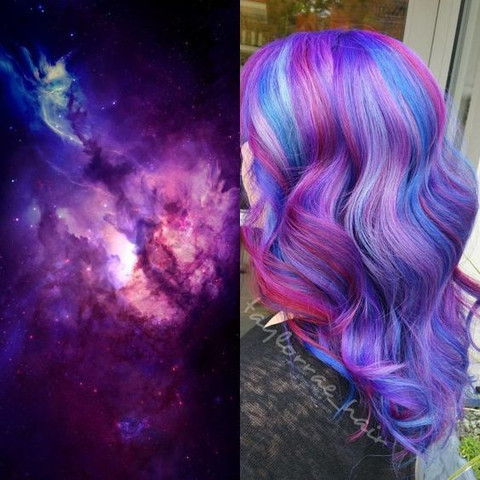 Galaxy Hair 1 - (Haare, Farbe, Frisur)