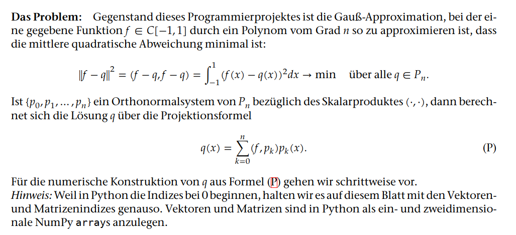 Gauß-Approximation (Numerik)? (Mathematik, programmieren, Informatik)