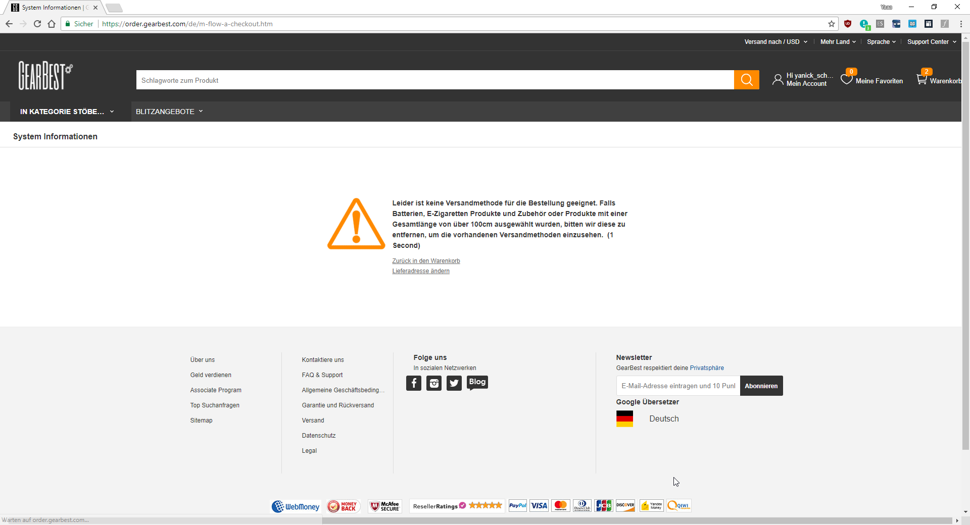 Gearbest Versand Nicht Moglich Computer Technik Technologie