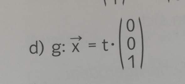 Geben Sie die Gleichungen zweier Ebenen E1 und E2 an, deren Schnittgerade die Gerade g ist?