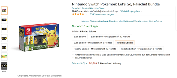  - (Pokemon, verkaufen, Nintendo Switch)