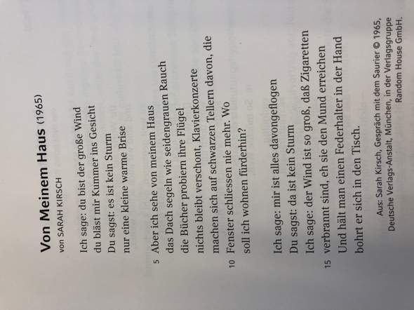 Gedicht - Von meinem Haus? (Schule, Liebe, Spiele)