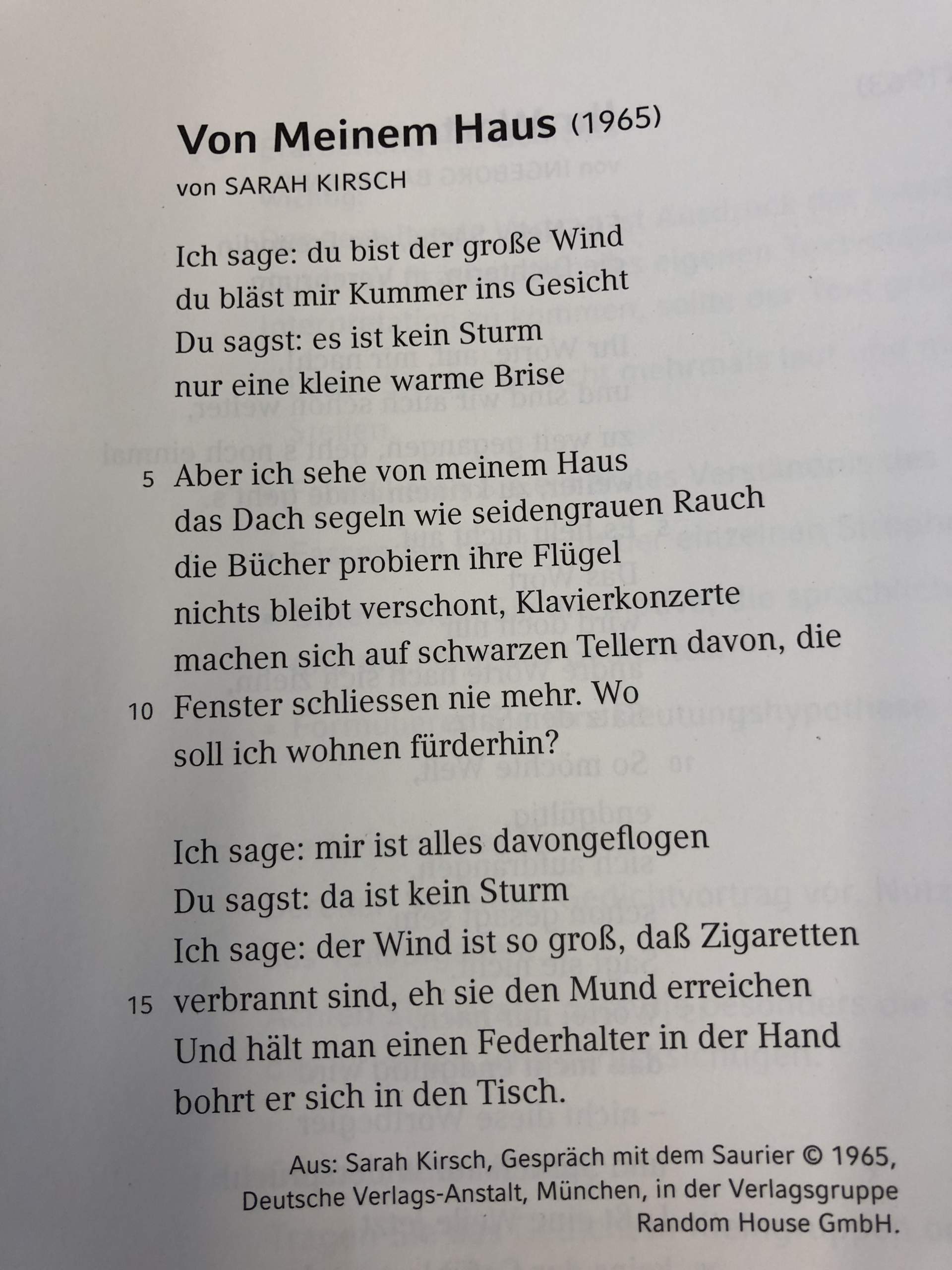 Gedicht - Von meinem Haus? (Schule, Liebe, Spiele)