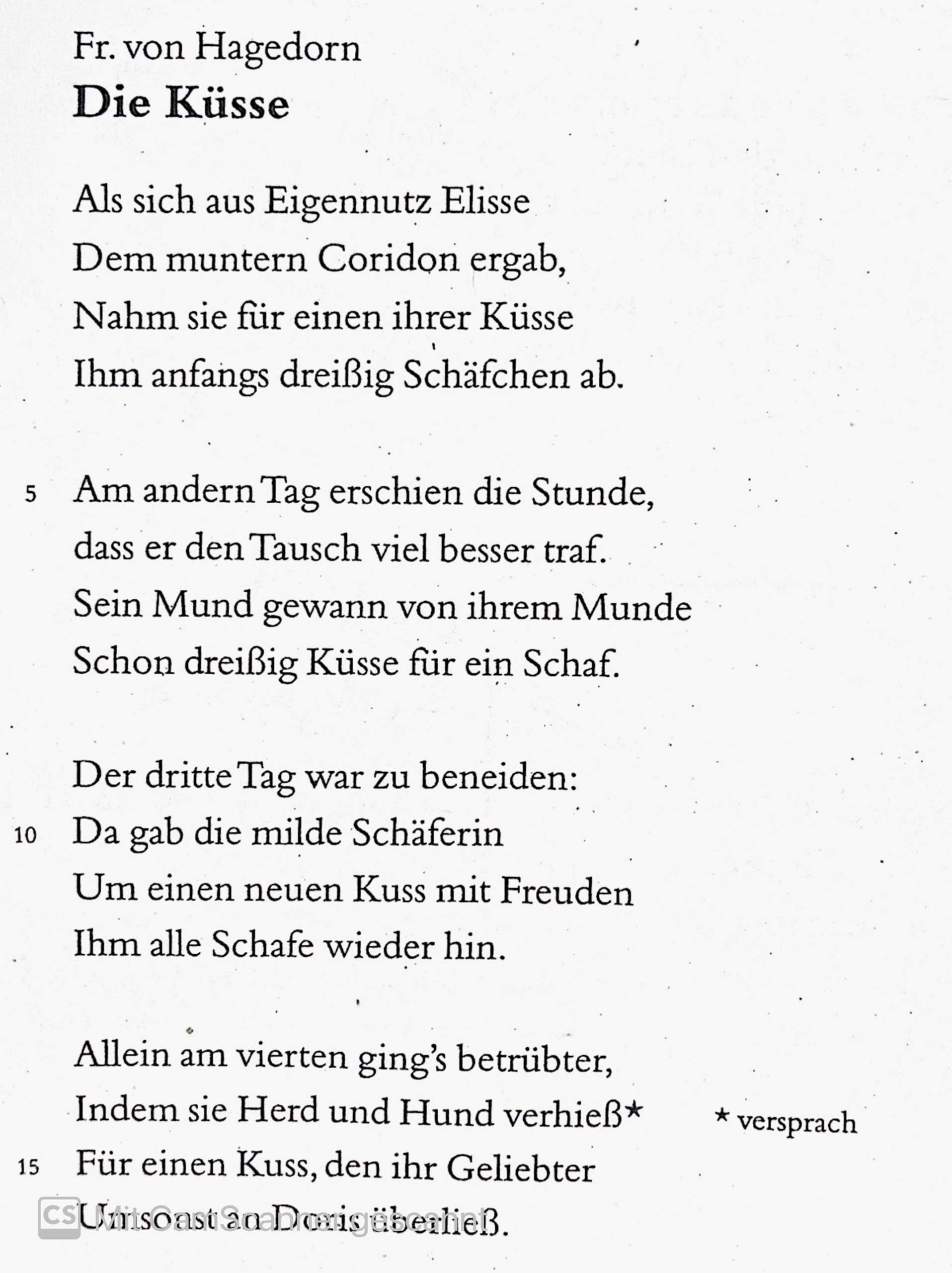 Gedicht ,,Die Küsse‘‘ interpretieren? (Schule, Deutsch, Gymnasium)