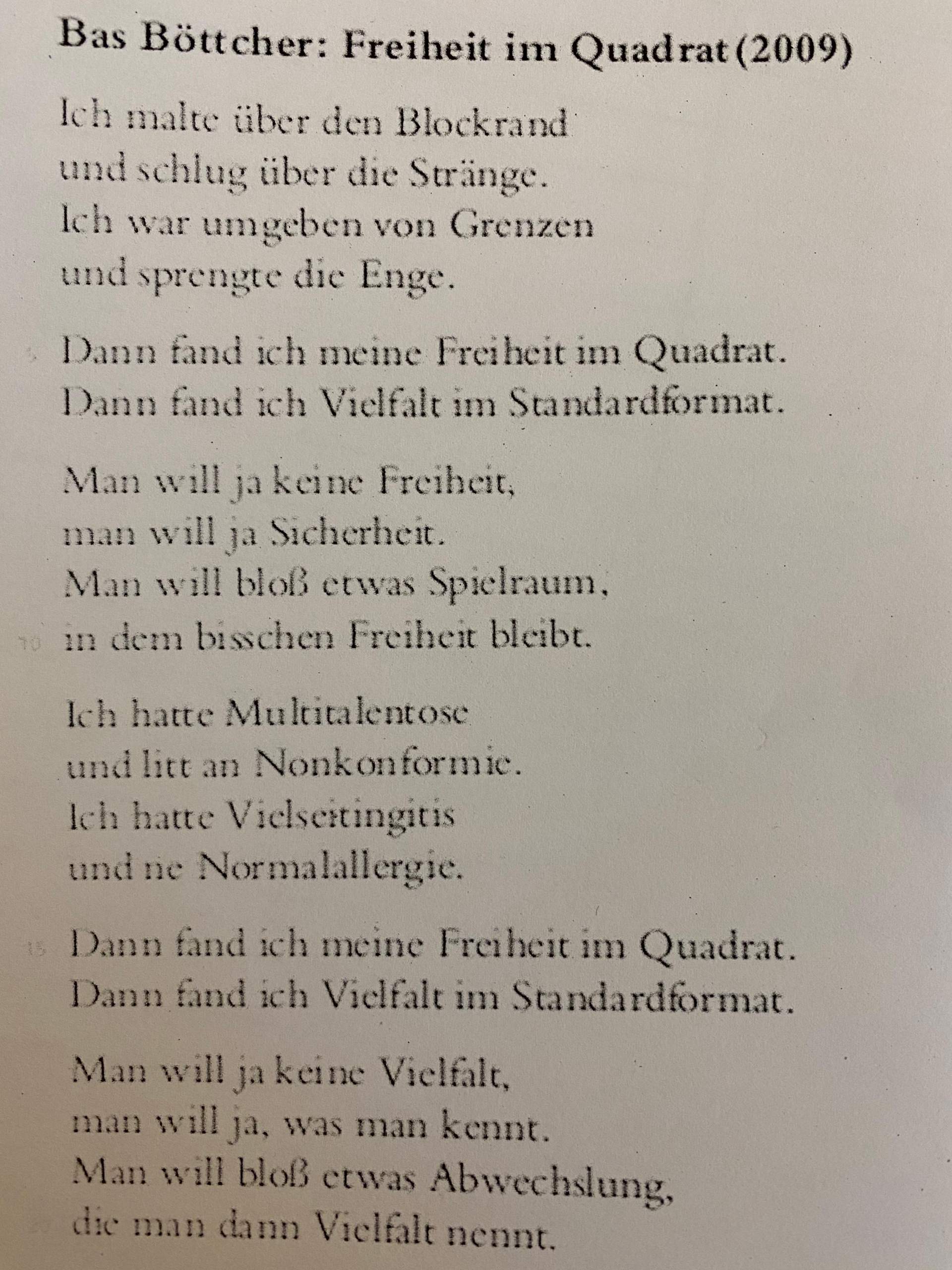 Gedicht Inhalt & Aufbau? (Schule, Deutsch, Ausbildung)