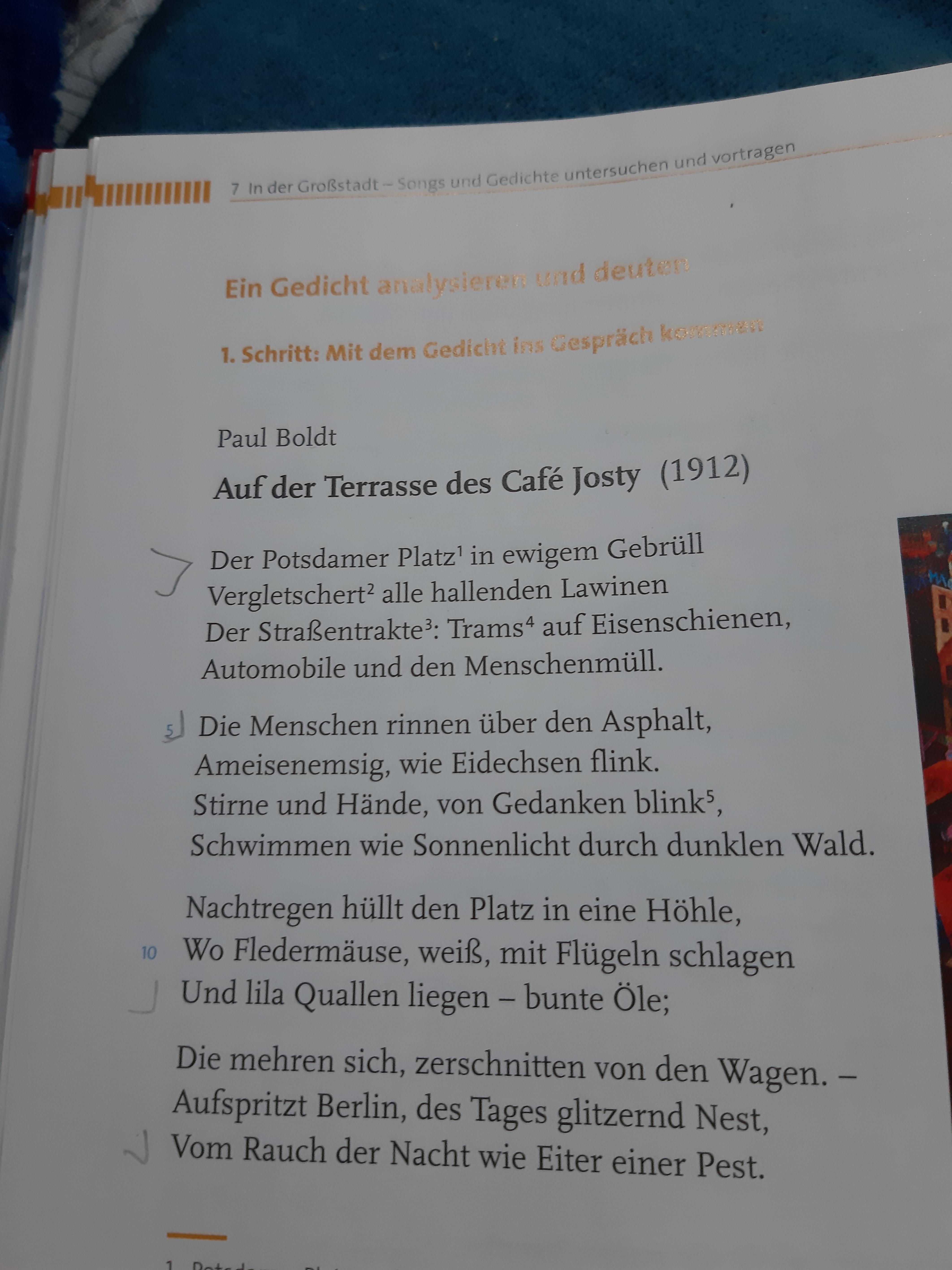 Gedicht Schwer Zu Verstehen Schule Deutsch