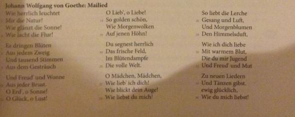 Gedichtanalyse Mailied Johann Wolfgang Von Goethe Sprachliche Mittel Aussage Schule Liebe Deutsch