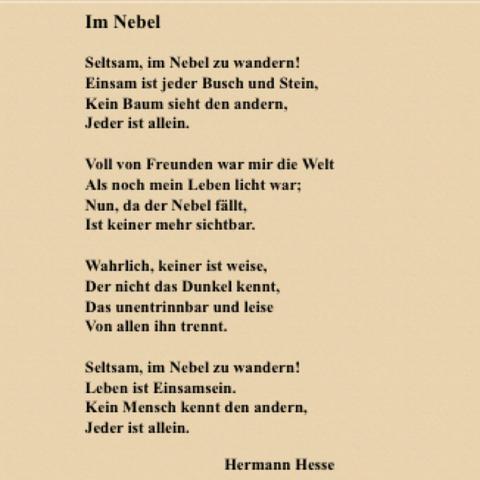 Gedichtart erkennen. (Im Nebel) (deutsch, Gedicht, Analyse)