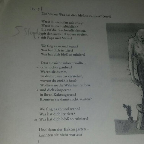 Gedichtinterpretation 9 Klasse Hilfe Schule Deutsch Foto