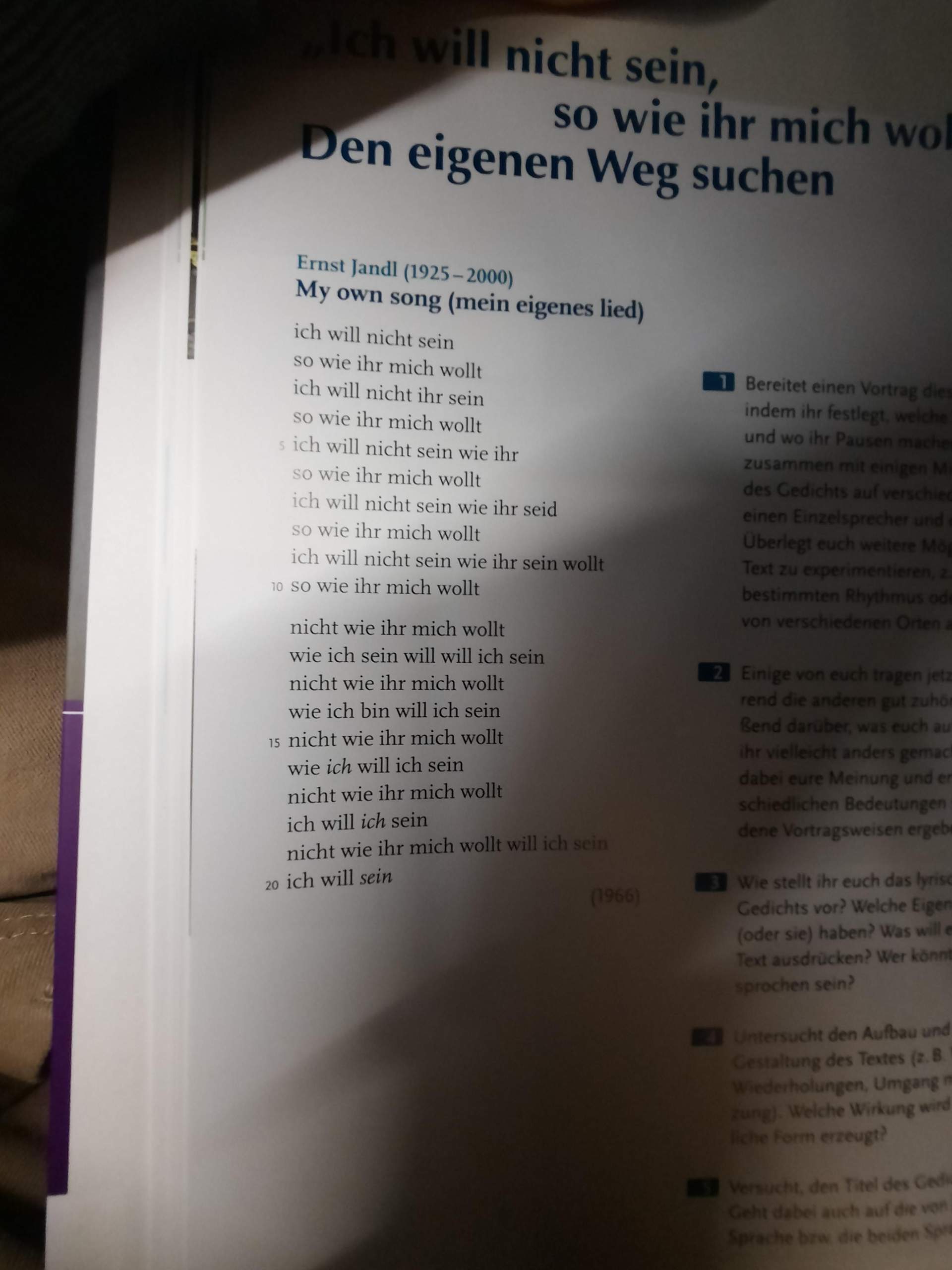 Gedichtsanalyse 8.klasse Gymnasium? (Deutschunterricht Klasse 8)