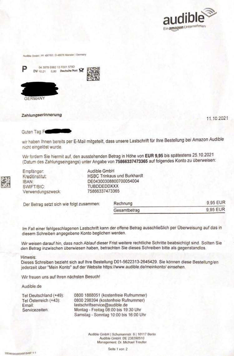 Gefälschte Rechnung? (Geld, Betrug, Betrüger)