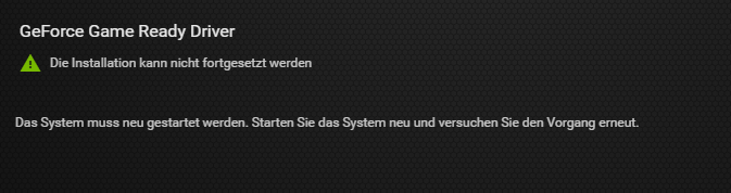 Geforce Game Ready Driver Die Installation Kann Nicht Fortgesetzt Werden GeForce Game Ready Driver kann nicht installiert werden? (Computer