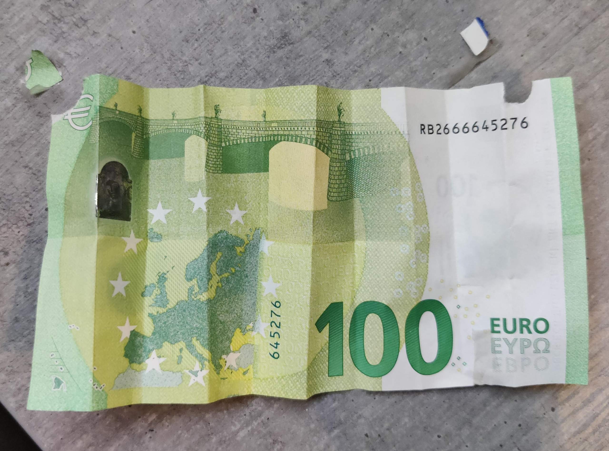 Geldschein kaputt, noch gültig? (Geld, Bank, Sparkasse)