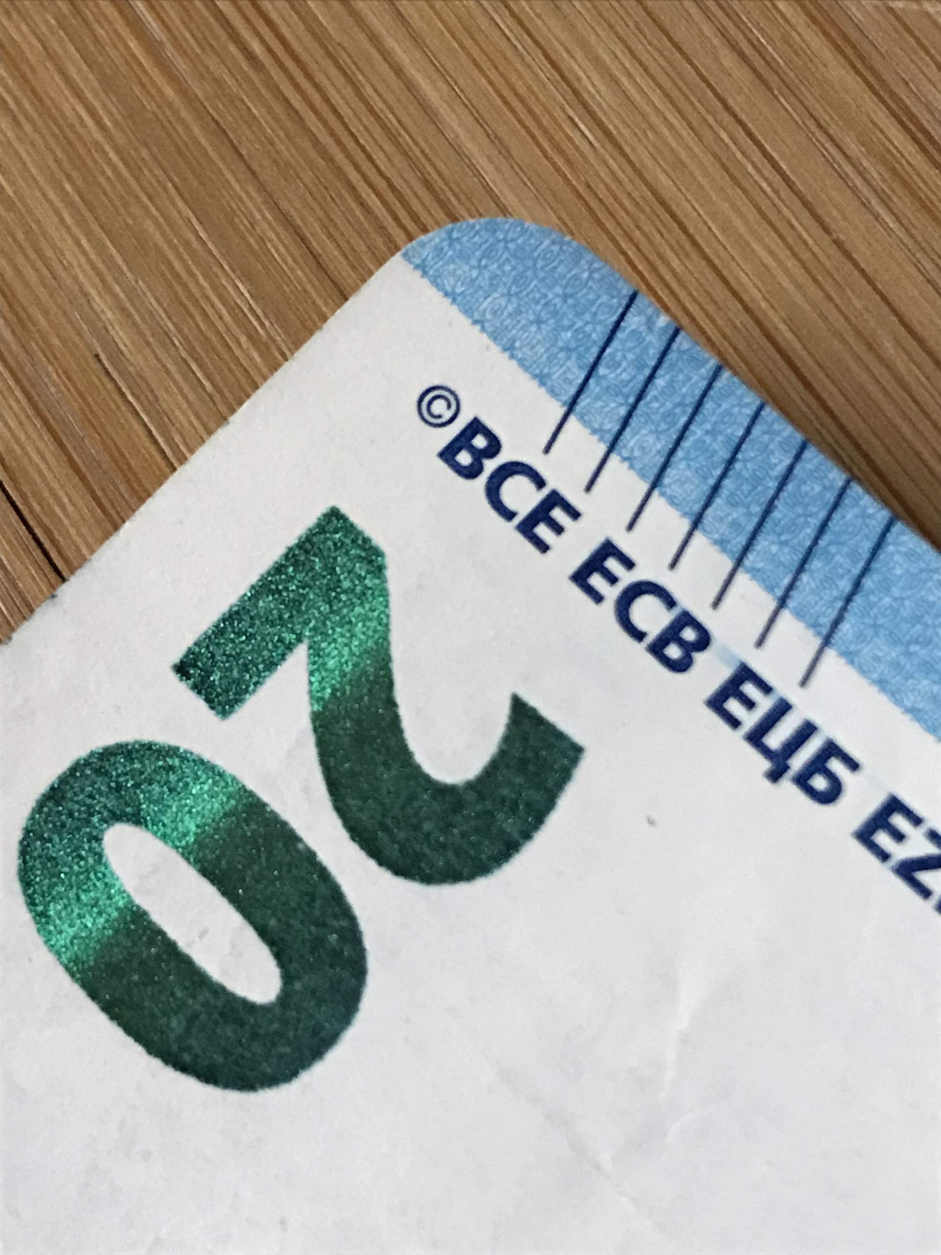 Geldschein mit abgerundeten Ecken? (Sammler, Schein,